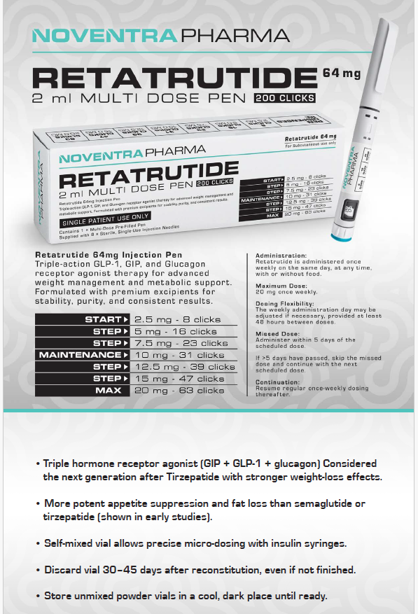 Noventra Pharma Retatrutide 64MG