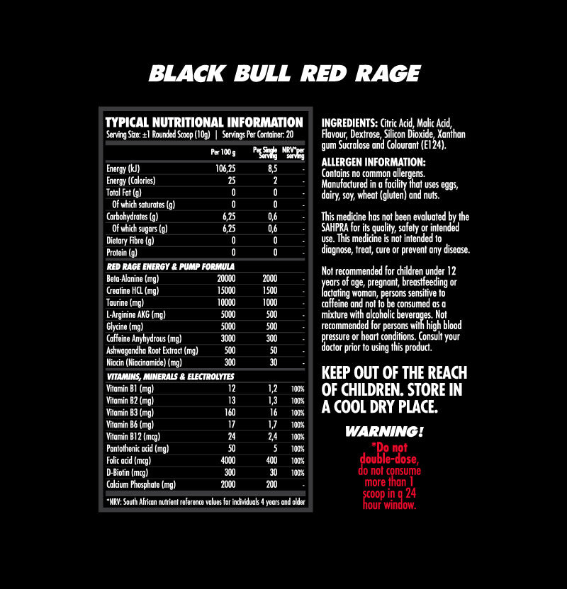 Black Bull Pre-Workout 200g