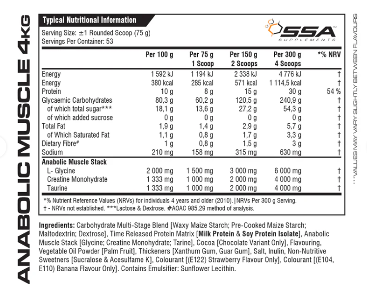 SSA Get Big 4kg Anabolic Muscle