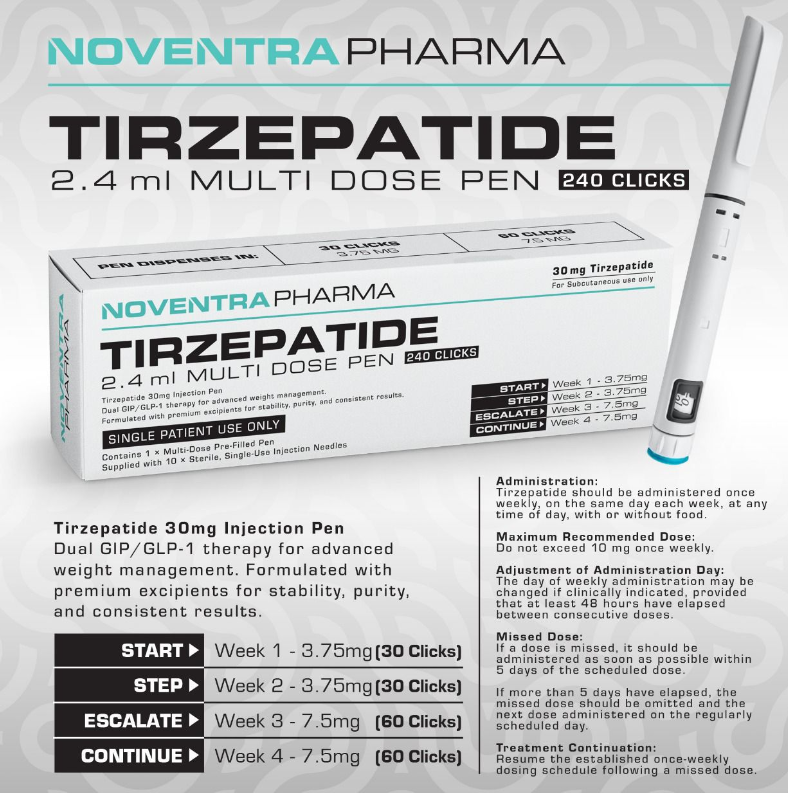 Noventra Pharma Tirzepatide 30mg / Mounjaro Alternative
