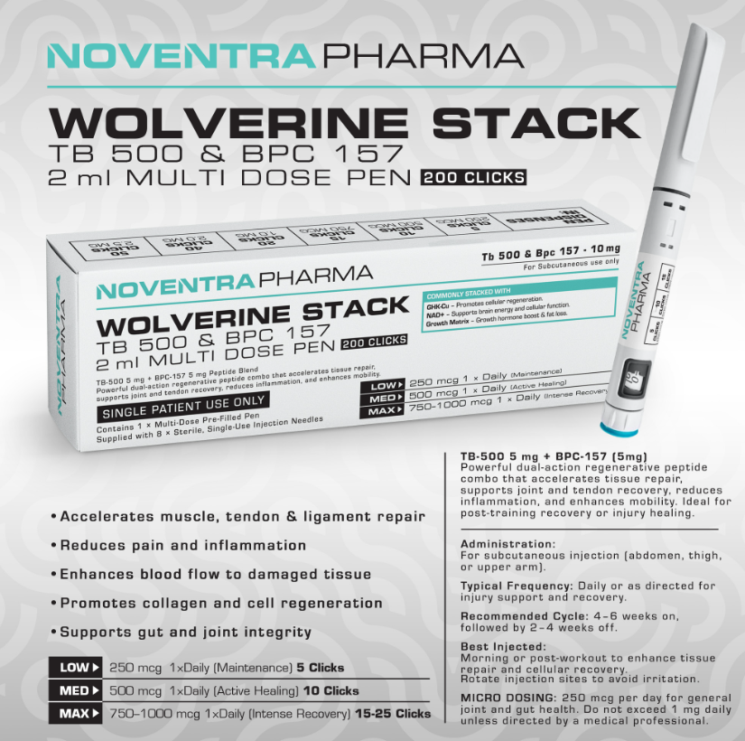 Noventra Pharma TB 500 + BPC 157 WOLVERINE STACK 10MG PEN