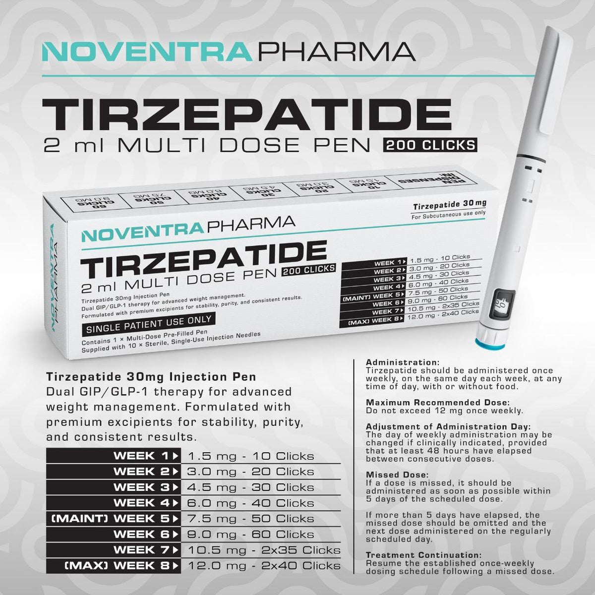 Noventra Tirzepatide Pen 60