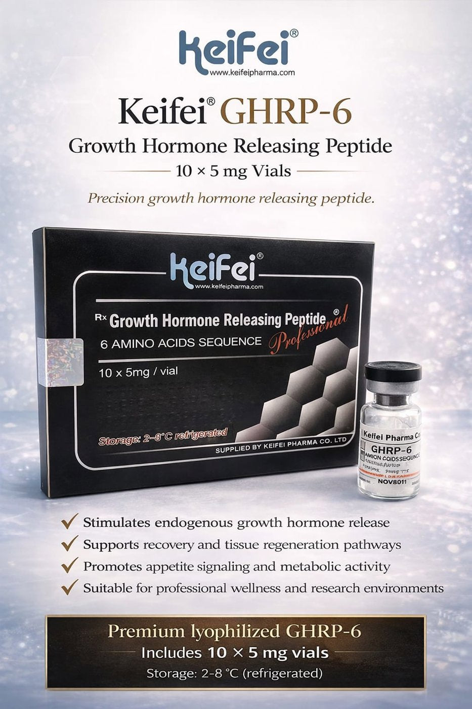 Keifei GROWTH HORMONE - RELEASING PEPTIDE-6 - DOES NOT COME WITH WATER